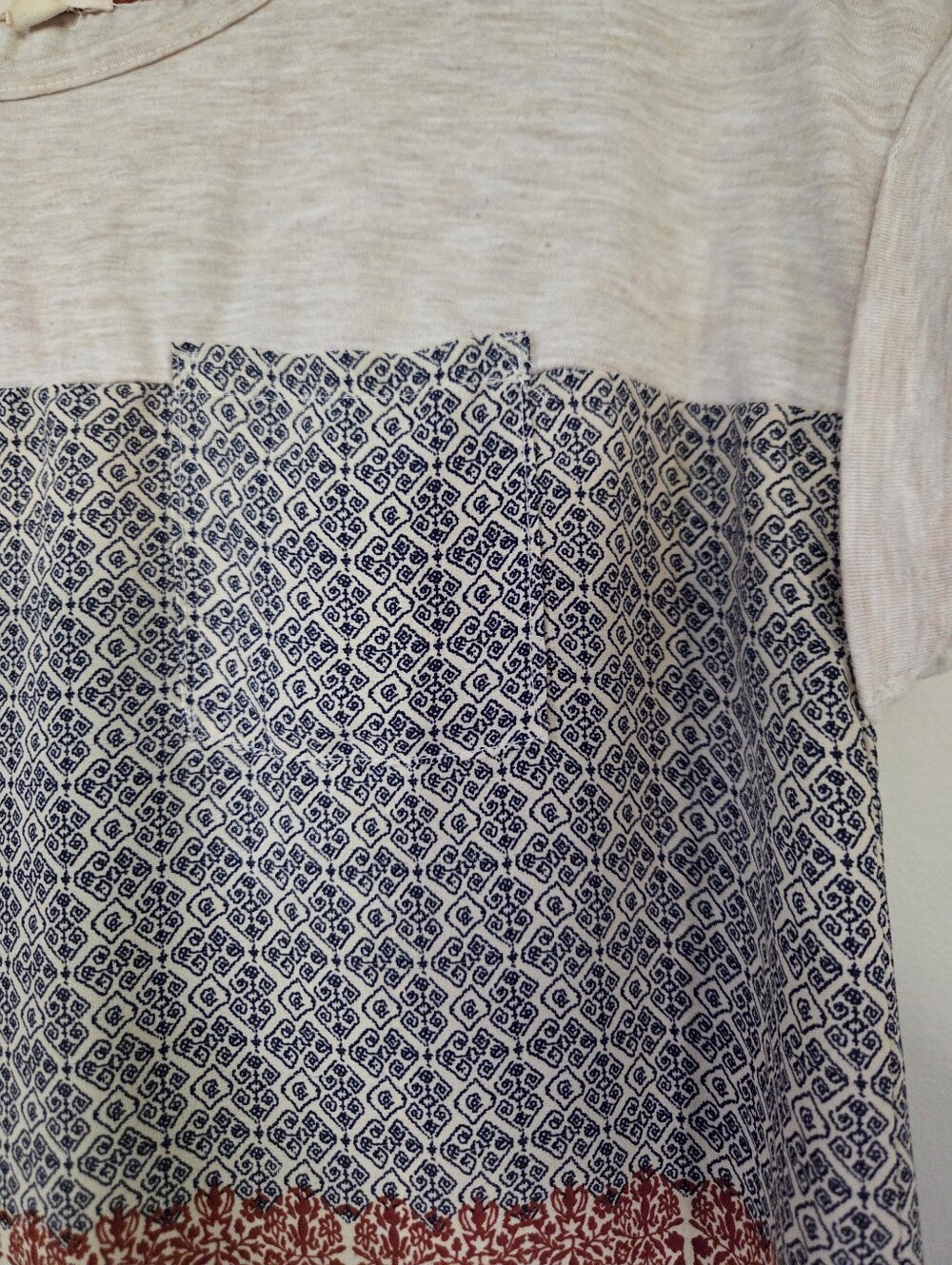 Mason & Belle Mixed Fabric Top Small - Picture 3 of 7
